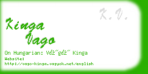 kinga vago business card